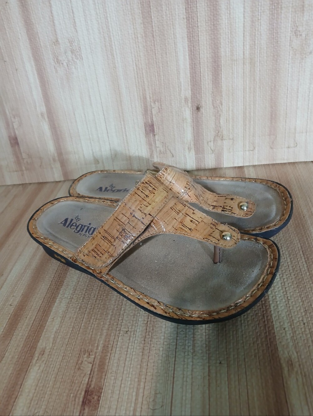 Alegria Carina car-418 women’s leather Patton leather cork sandal EU 40 size 10